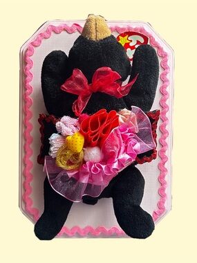 Bear Plushie Faux Taxidermy - TY Blackie Beanie Baby